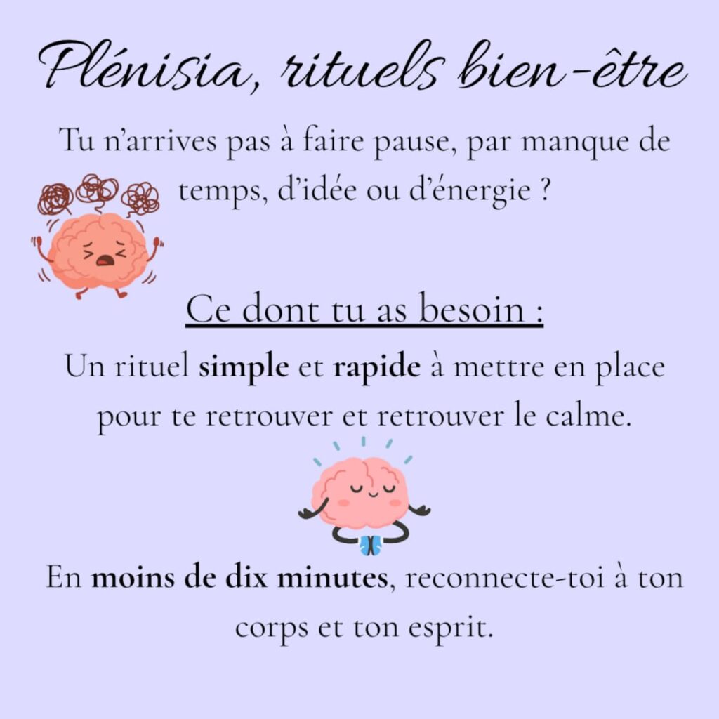 Infographie sur les rituels relaxation rapides pour retrouver le calme et réduire la charge mentale