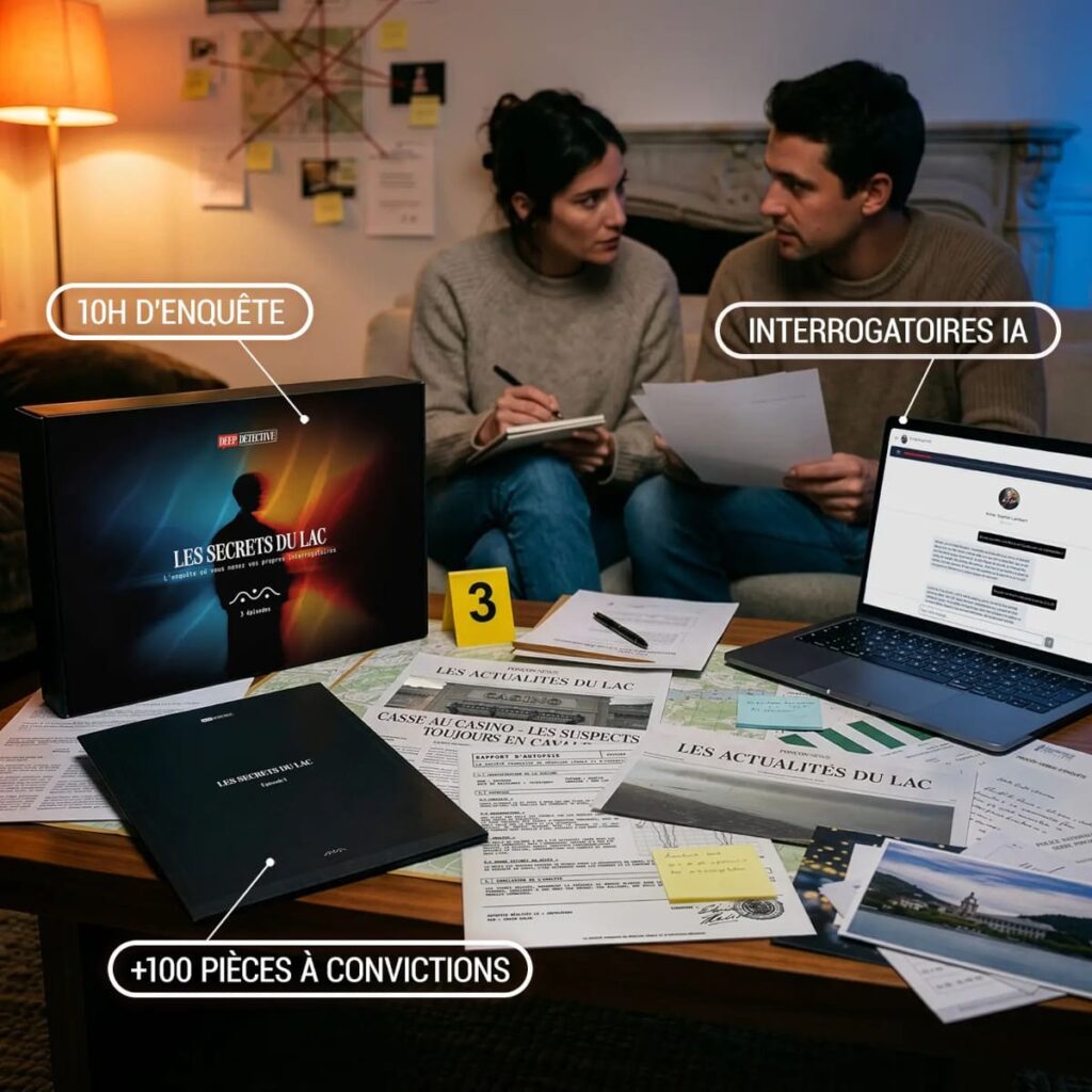 Deep Detective Les Secrets du Lac, jeu d’enquête avec plus de 100 pièces à conviction et interrogatoires IA