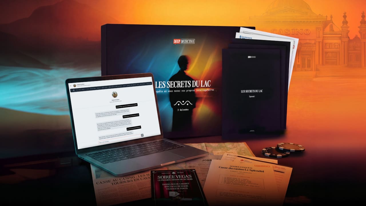 deep detective Box d’enquête Deep Detective Les Secrets du Lac avec pièces à conviction, documents et ordinateur